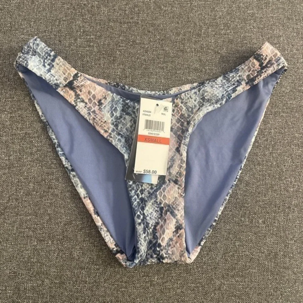 Isabella Rose Vienna Blue‎ Multi Bondi  Scoop Bottoms Size X-Small